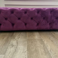 Velvet Ottoman ( mauve)