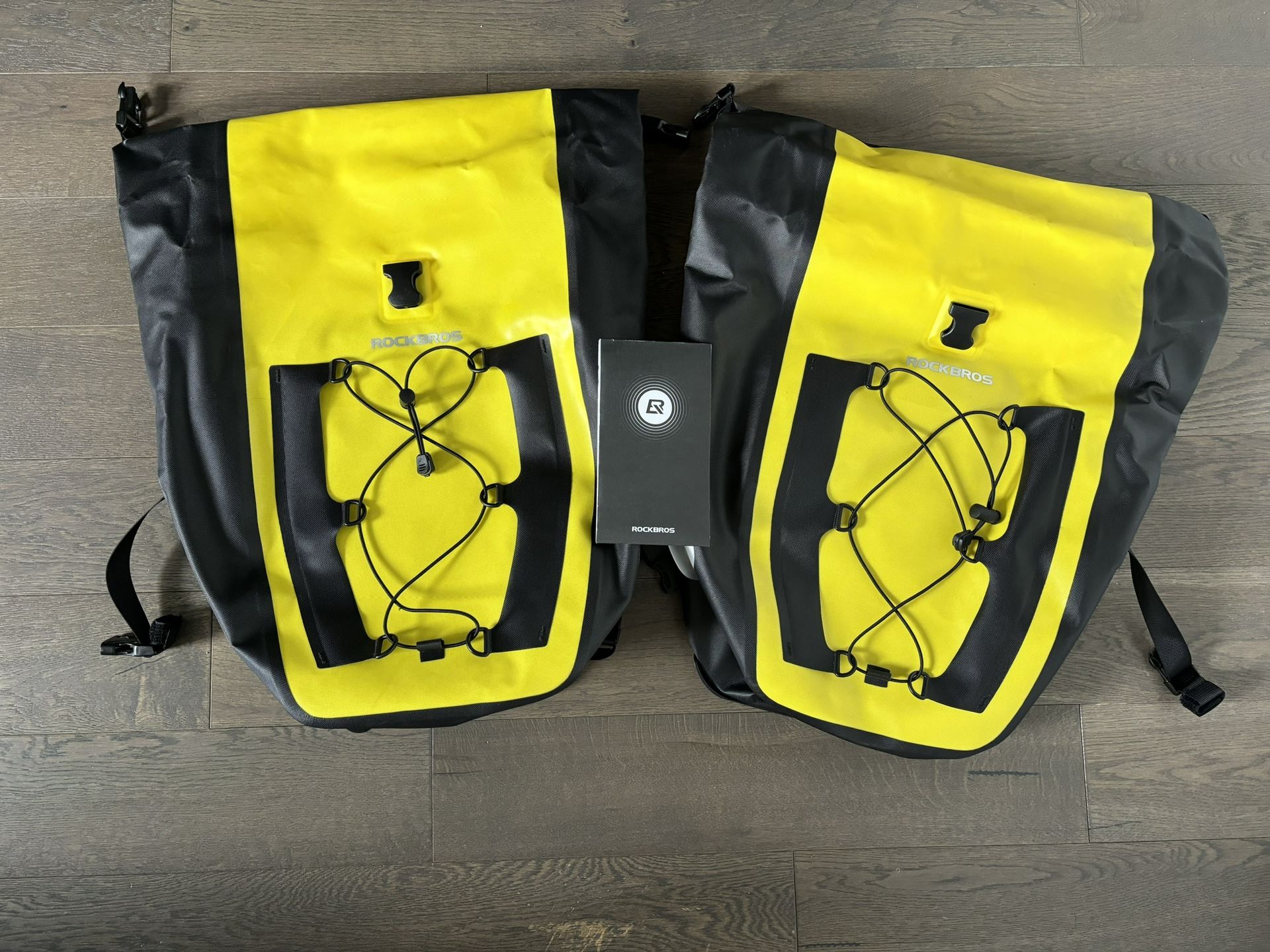 ROCKBROS Bike Pannier Waterproof 27L Large Capacity Bike Bag Yellow : Pair