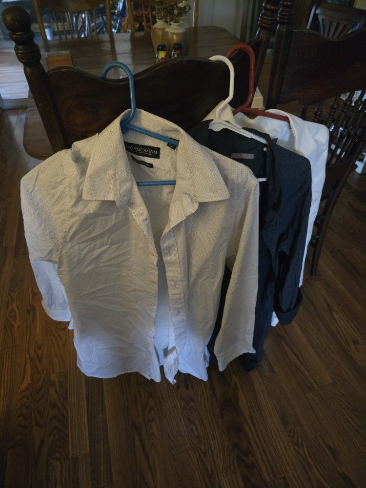 Men's Shirts - 3 Dress Shirts And 3 T Shirts