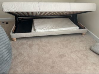 Day bed with a topper.