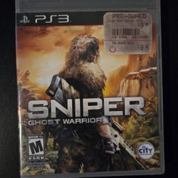 PS3 Game- SNIPER- GHOST WARRIOR