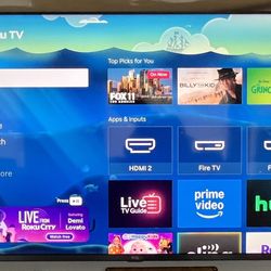 TCL ROKU 55” TV With Speakers And Mount