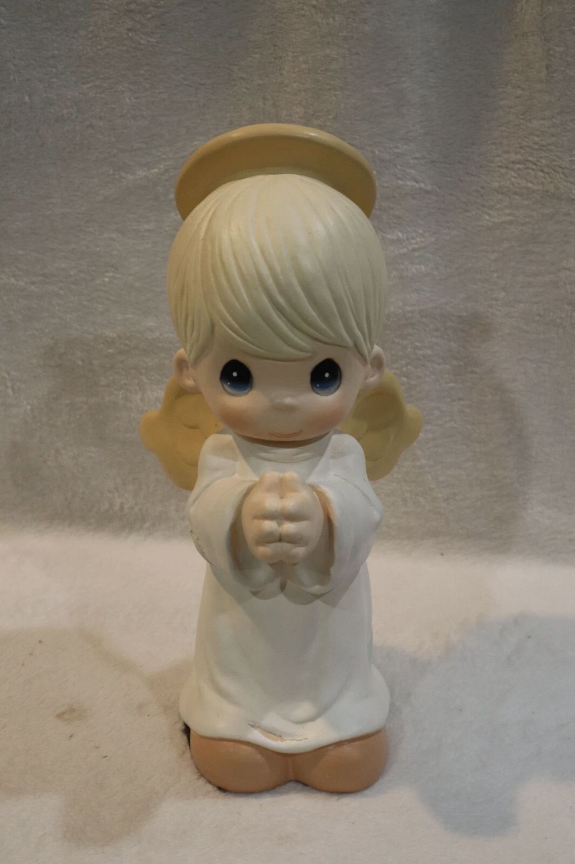 Vintage Precious Moments Boy Angel Figurine From The Garden Collection 1999