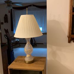 30 “ Tall Brass and Glass Lamp