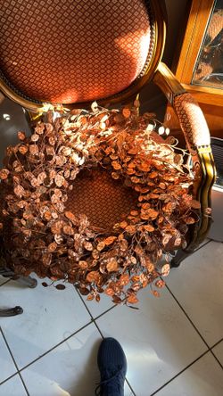 Gold leaf wreath 24”
