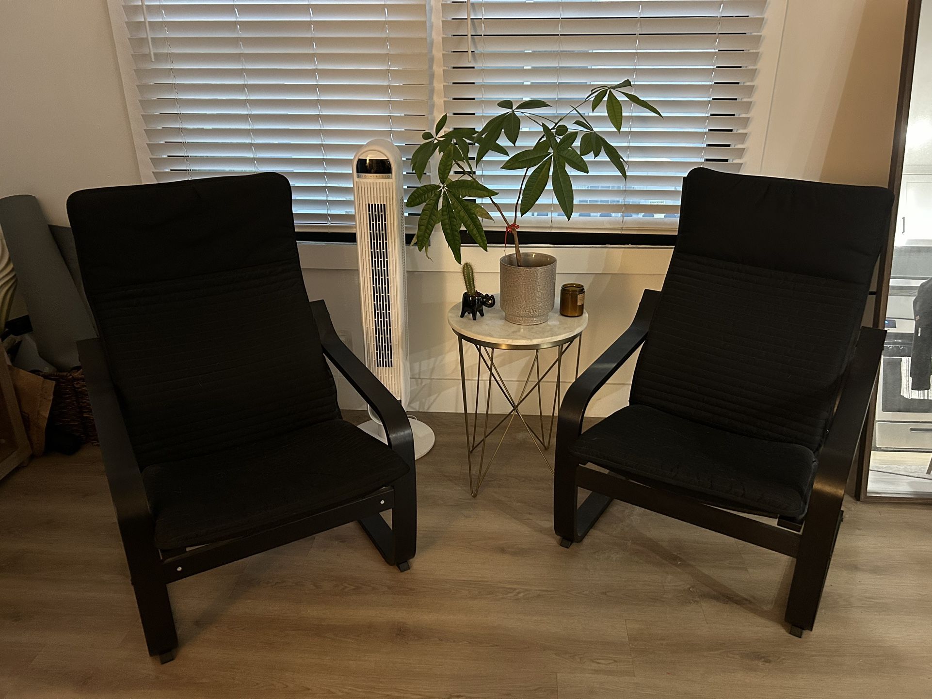 2 IKEA Poang Chairs And Ottoman for $100/$75 For Pick Up Sat 12/6! 