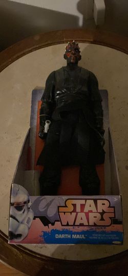 Jakks Pacific Star Wars DARTH MAUL W/ Lightsaber Action Figure (18 inch) NIB