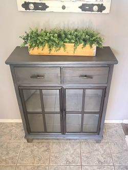 Gray cabinet or entertainment center