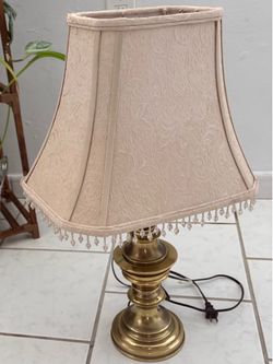 Vintage crystal brass lamp