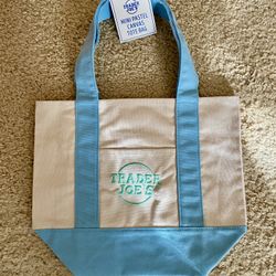 Trader Joe’s Mini Pastel Canvas Tote Bags, Blue