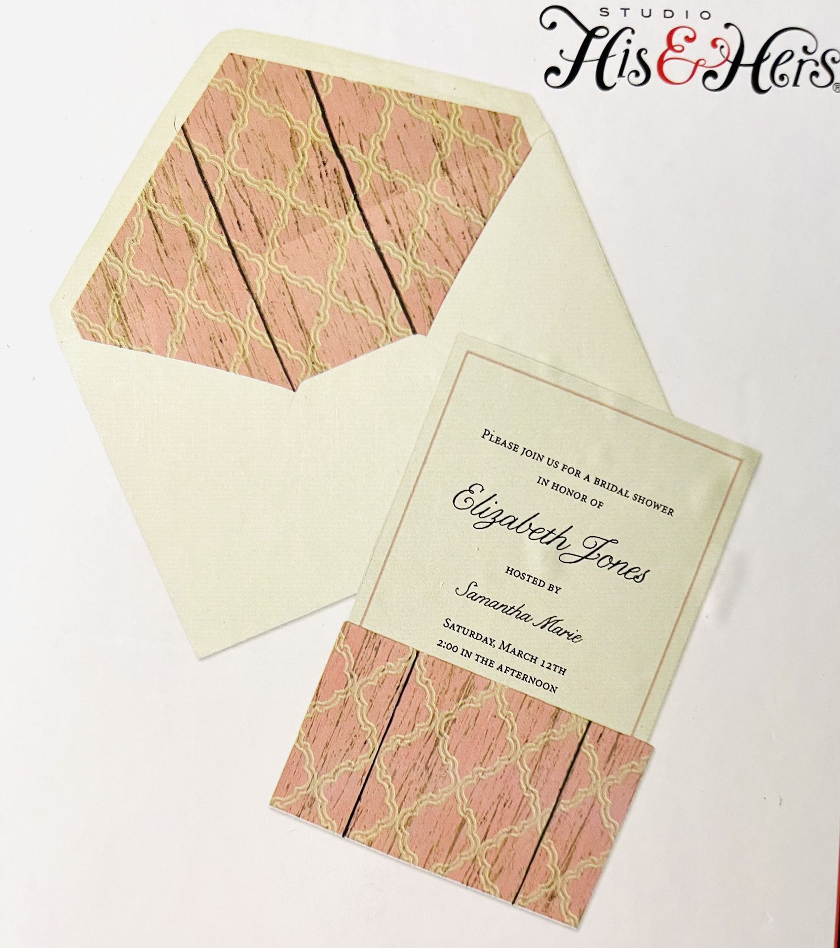 25 Invitations and Matching Envelopes: 5.33” x 8.33”. New.