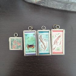 Vintage Stamp Pendants