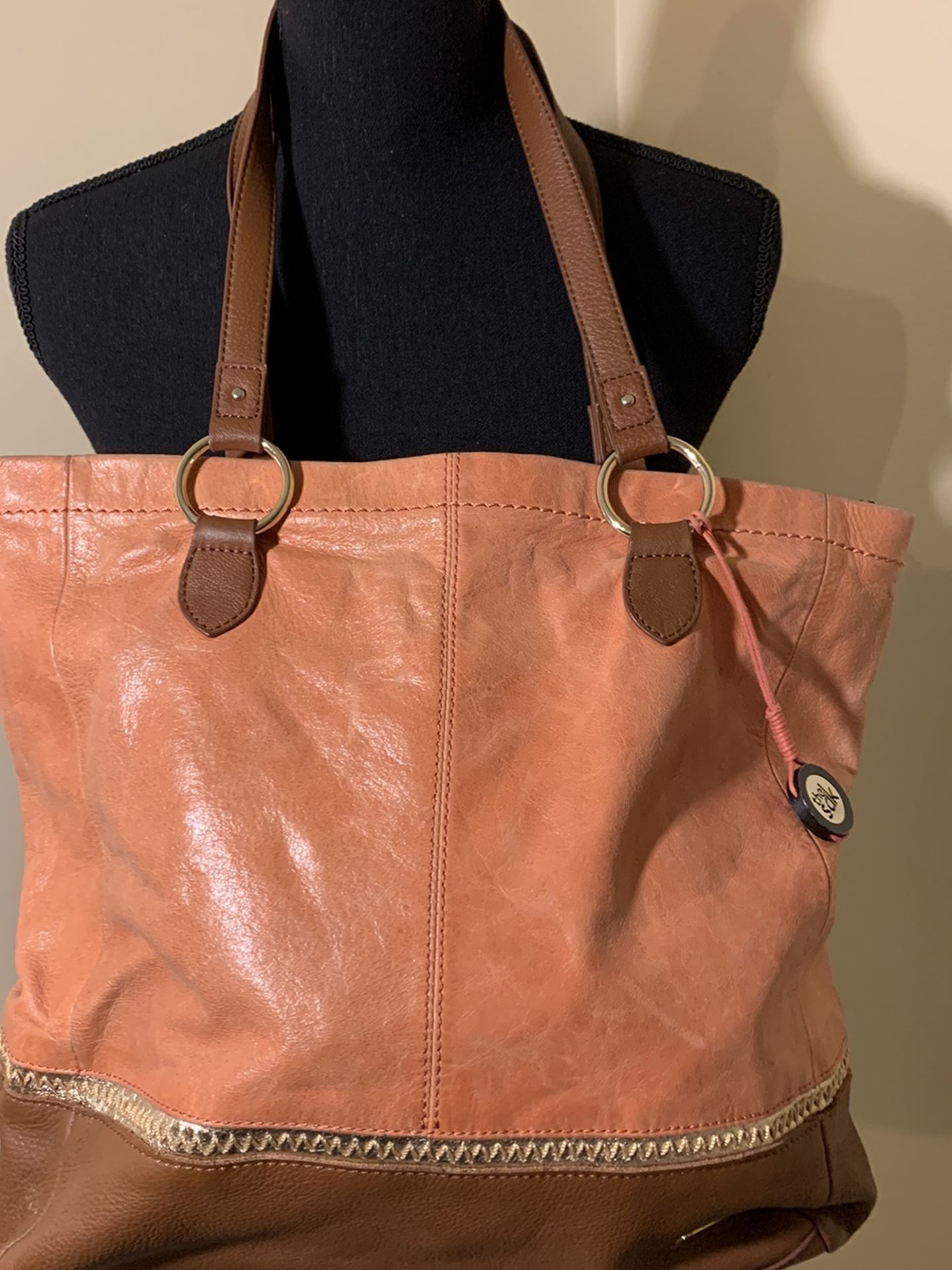 Coral Leather Tote The Sak