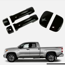 For 2007-2021 Toyota Tundra Glossy Black Door Handle Covers For Double Cabs ONLY