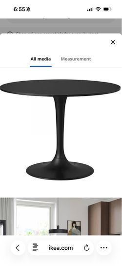 IKEA Black Round Tulip Dining Table