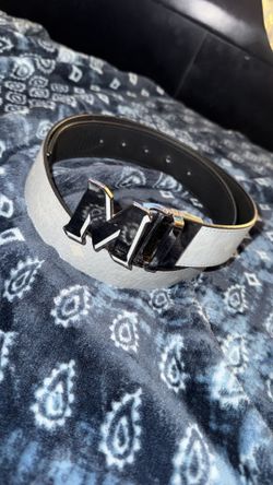 Blue And Black Mcm Reversible Belt