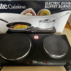 Elite Cuisine Electric Double Buffet Burner