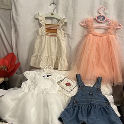 Beautiful Little Girls Dresses Size; 12 M, 18M, 3T