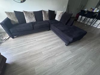 Black sectional couch