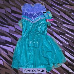 Disney Princess Ariel Costume Dress Size XS 3T-4T