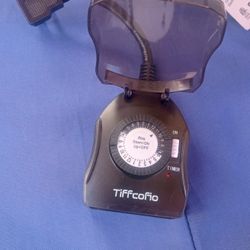 Mechanical Outdoor Chronologic Timer Outlet with 2 Grounded Outlets in Black