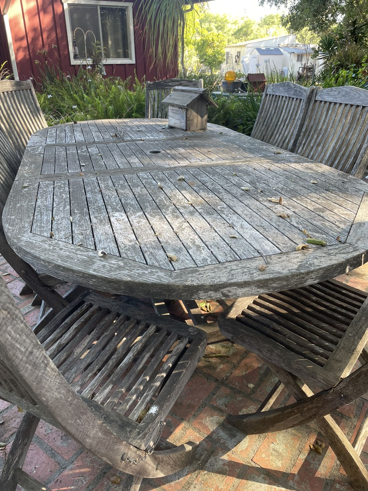 Outdoor teak table And chairs for Sale in Fallbrook, CA OfferUp