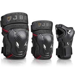 JBM Kids Knee Pads Elbow Pads with Wrist Guards Protective Set