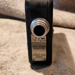 vintage Movie Camera With Original Leather Case With Strap