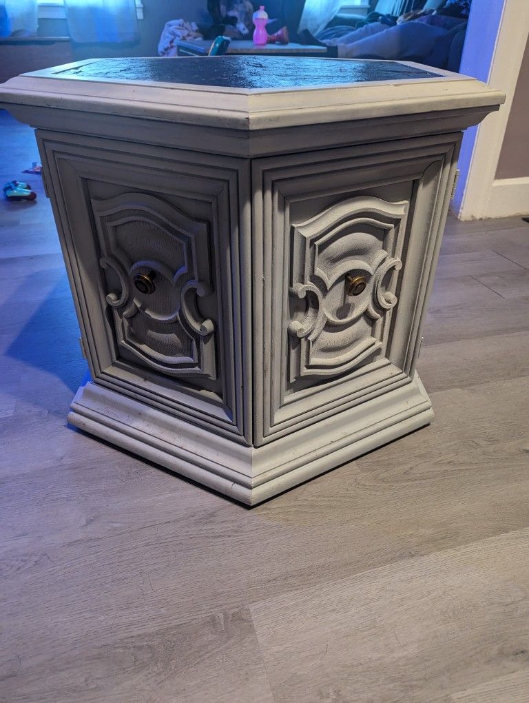 End Table With Slate Top