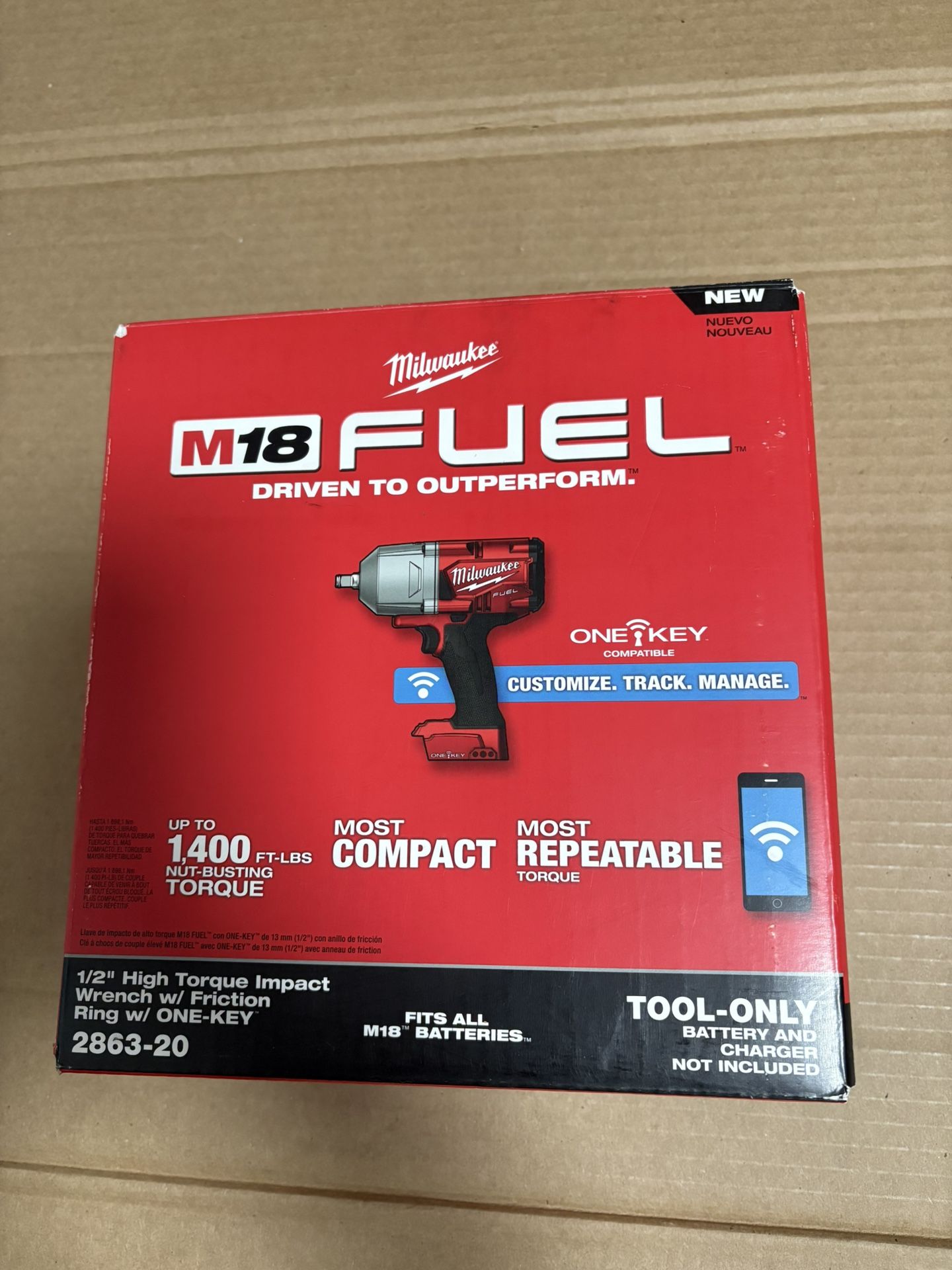 Milwaukee M18 Brushless Cordless 1/2” High Torque Impact Wrench One-key Tool Only