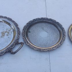 Antique Oneida Silver-Plate Serving Trays