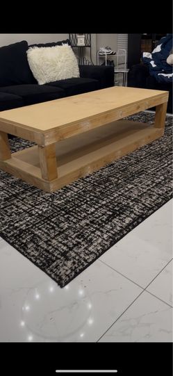 Solid wood coffee table