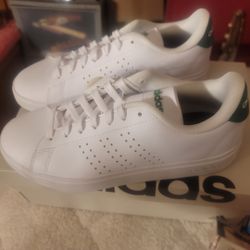 Adidas White with Green 