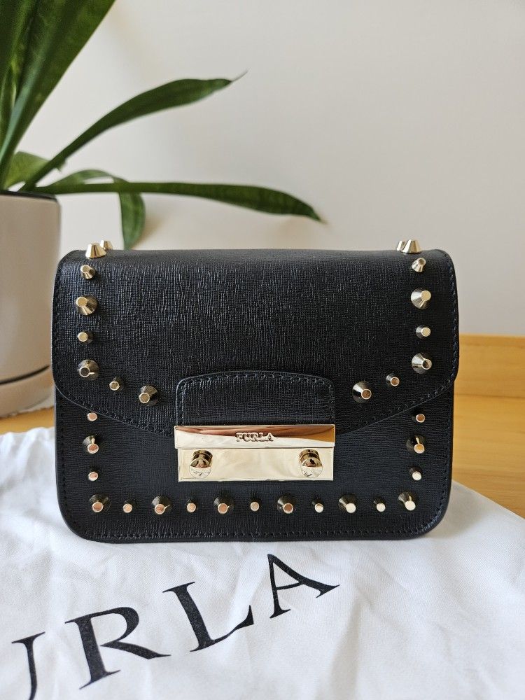 Furla Crossbody Chain Bag - Black