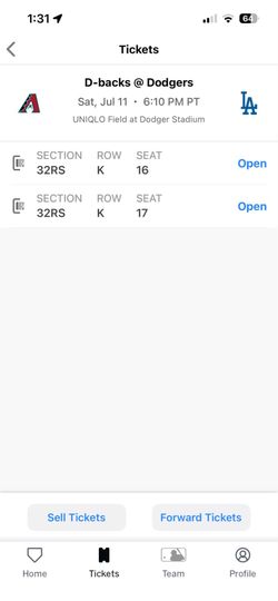 MLB tickets LA dodgers 7/11 game