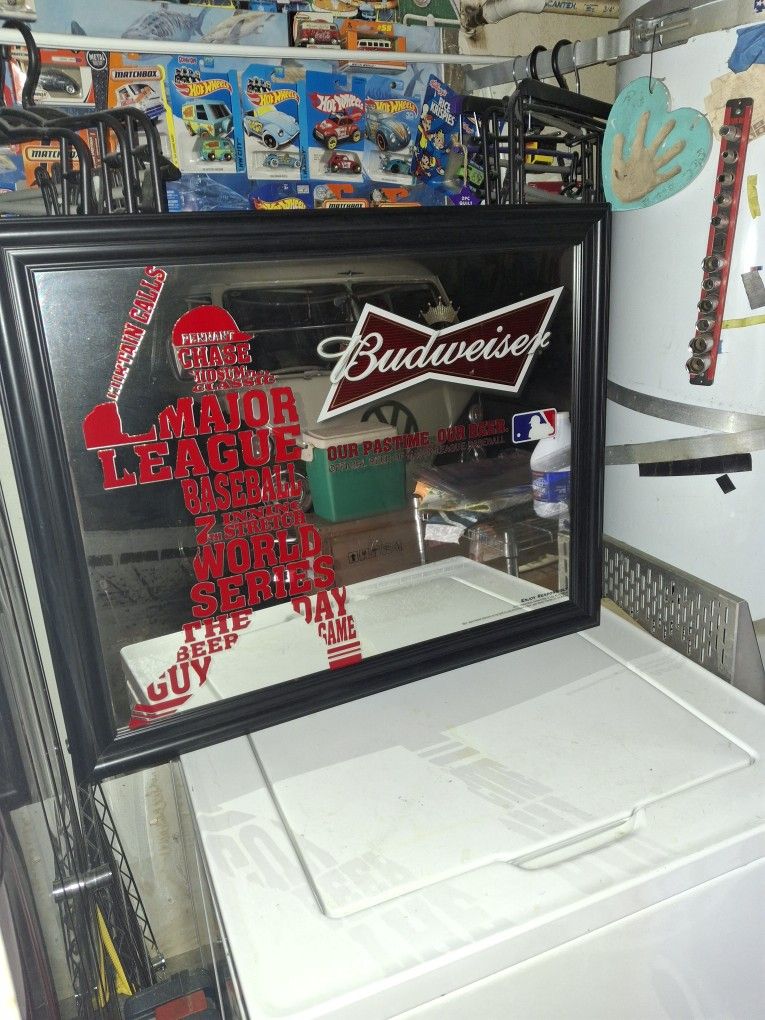 Mancave Budweiser Mlb Collectable Frame Firm