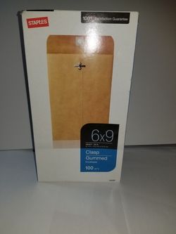 New. 6x9 clasp envelopes. 100 qty