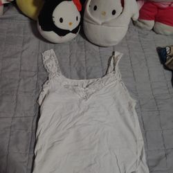 white y2k lace top