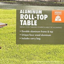 Aluminum Roll-Top Camping Table