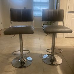 Bar Stool Set Dark Grey