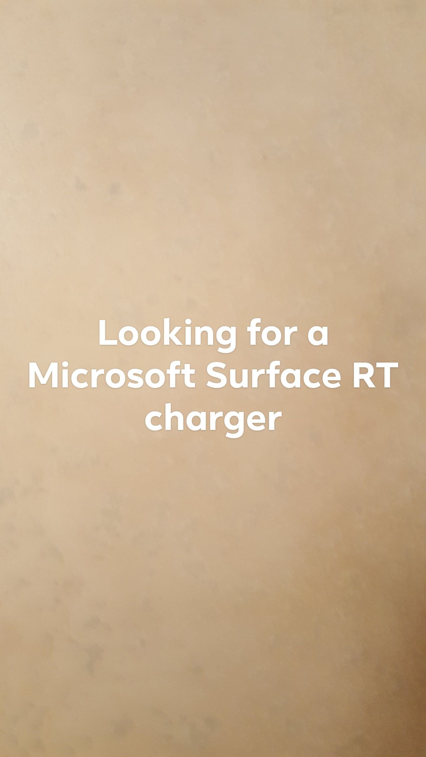 Looking for Microsoft Surface RT tablet charger
