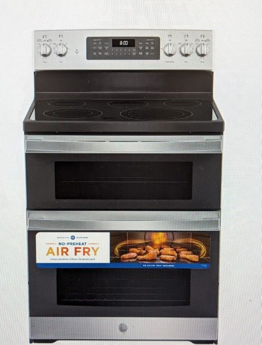 GE 6.6cu Freestanding Double Oven Electric Range with Convection and