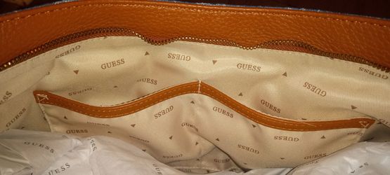 Guess Orange Leather Handbag