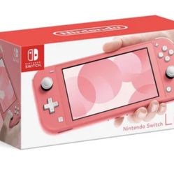 Nintendo Switch Lite coral + Super Mario Bros deluxe Game 