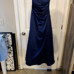 Royal Blue Floor Length Dress For Prom, Graduation Formal