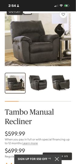 NEW Ashley Tambk Rocker / Recliner