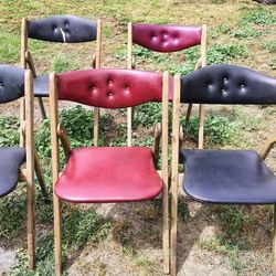 Vintage Mid-Century Folding Chairs - Set of 5