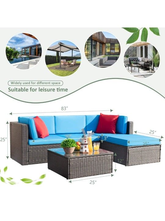 5 Pieces Patio Furniture Sets All Weather Outdoor