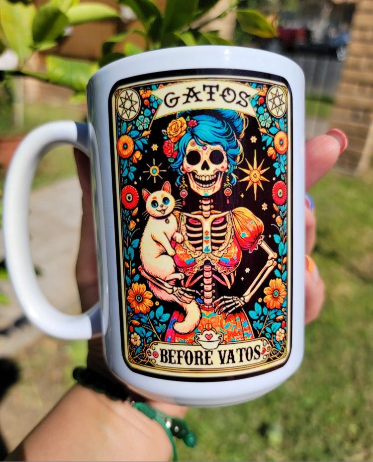 Gatos Before Vatos 15oz Ceramic Mug
