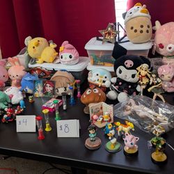 anime figures plushies, trading, Miku, sanrio, frieren